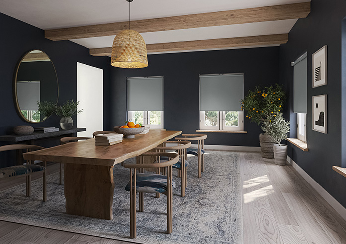 Florenza (Blackout), Urban Grey - Motorised Roller Blind - Image 7